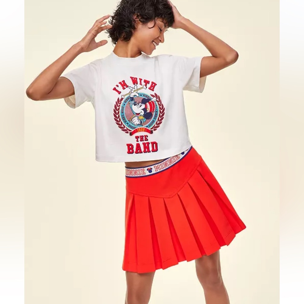 NWT Women's Minnie Majorette Pleated Mini Skirt - XS, S, M, L